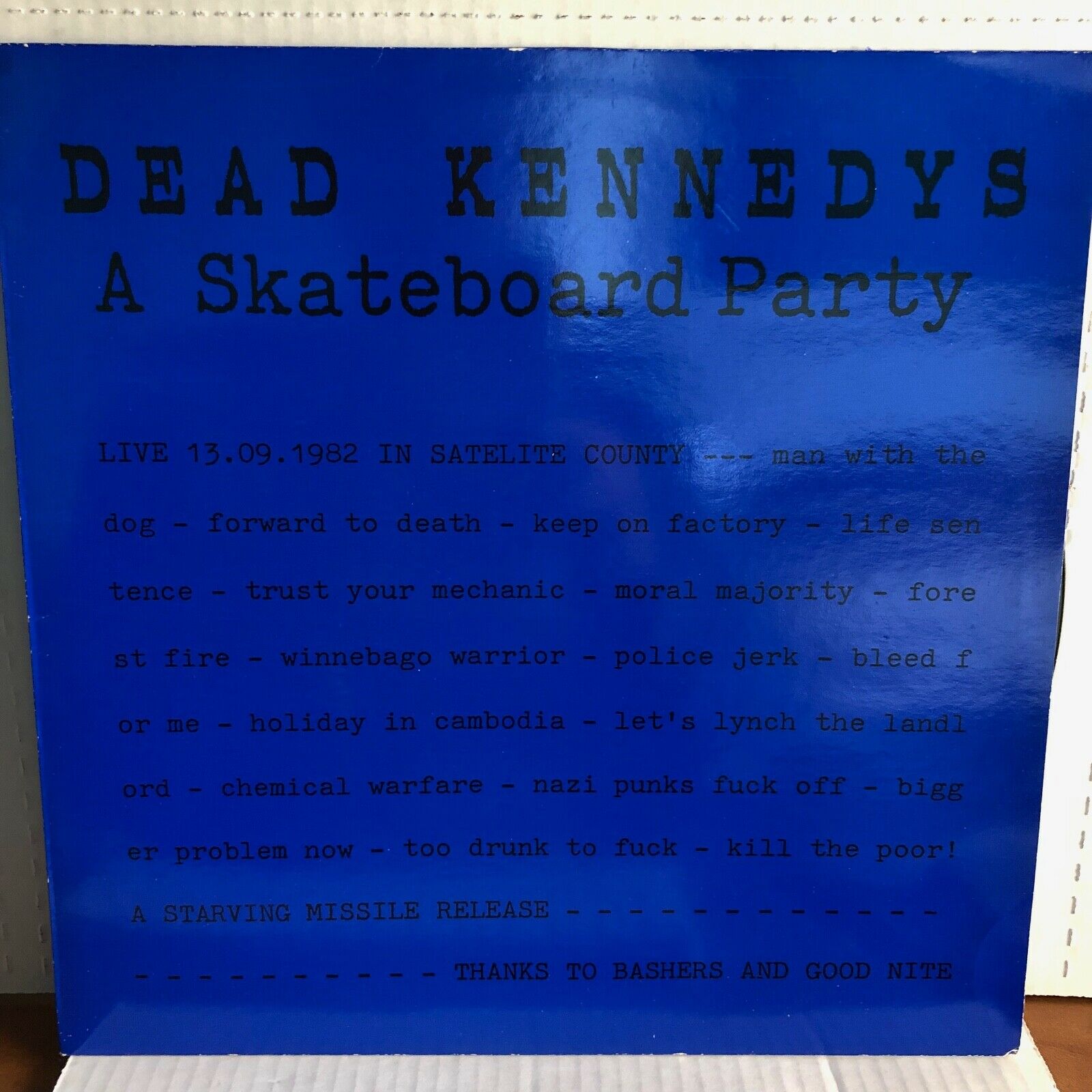 Rare Dead Kennedys – A Skateboard Party LIVE 1982 LP HARDCORE PUNK Mint CBGB