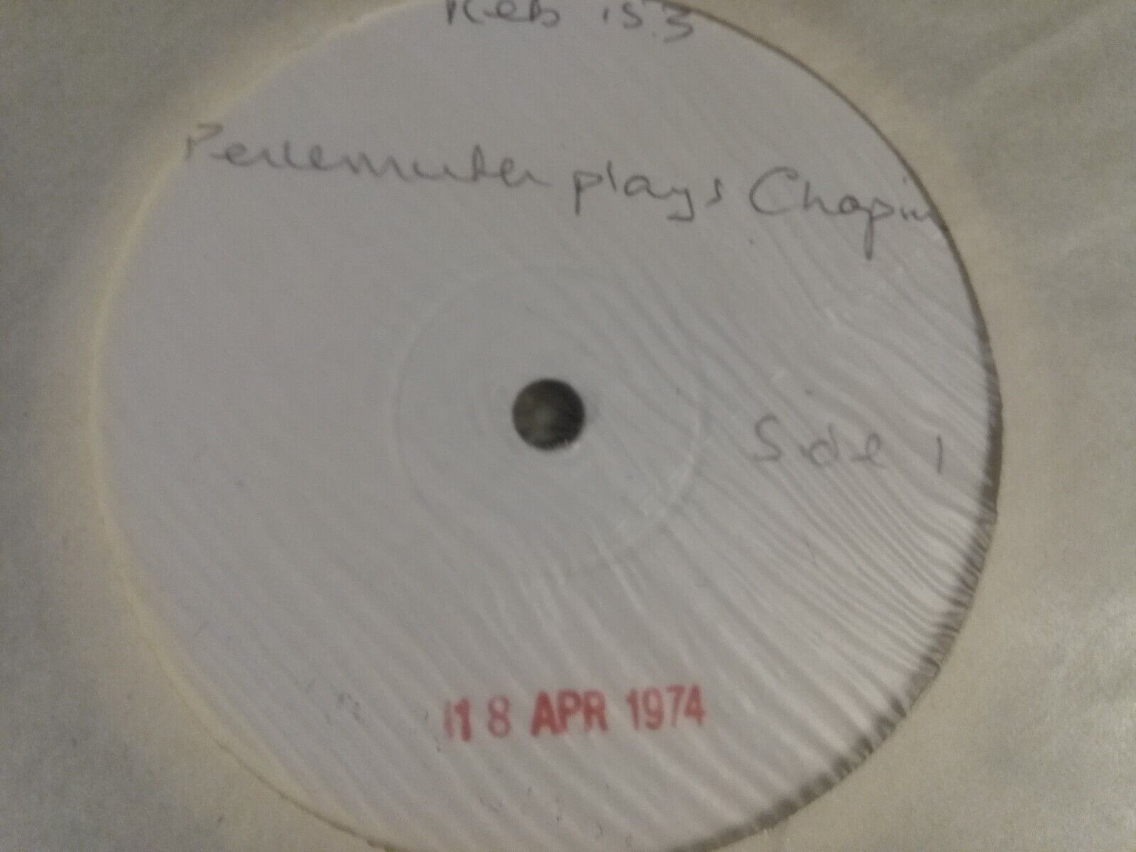 Pic 2 Perlemuter Plays Chopin Vlado Perlemuter  BBC Records REB 153 S test copy NM