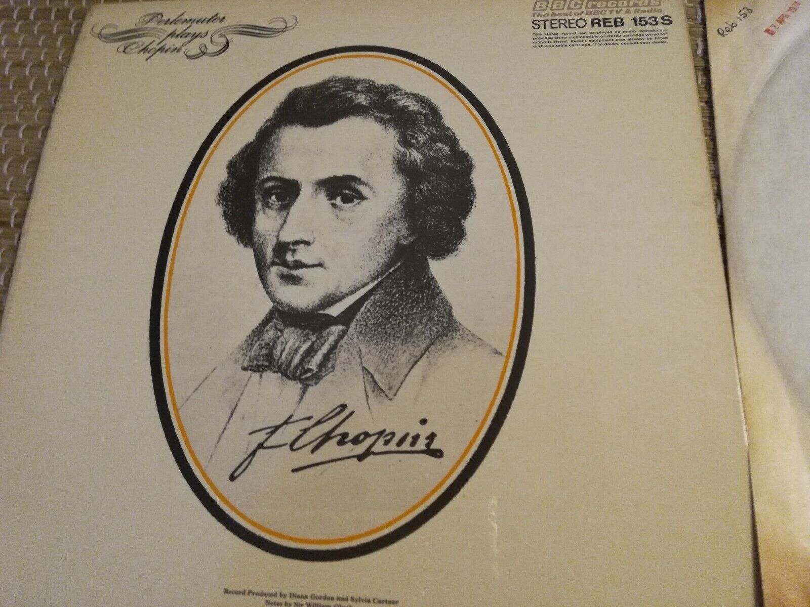 Pic 4 Perlemuter Plays Chopin Vlado Perlemuter  BBC Records REB 153 S test copy NM